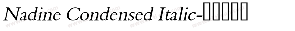 Nadine Condensed Italic字体转换
